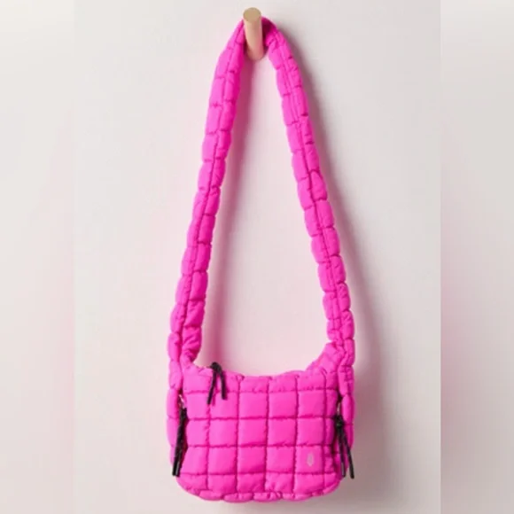 Like New - Free People Baby Quilted Carryall in Candy Pink - Picture 1 of 1